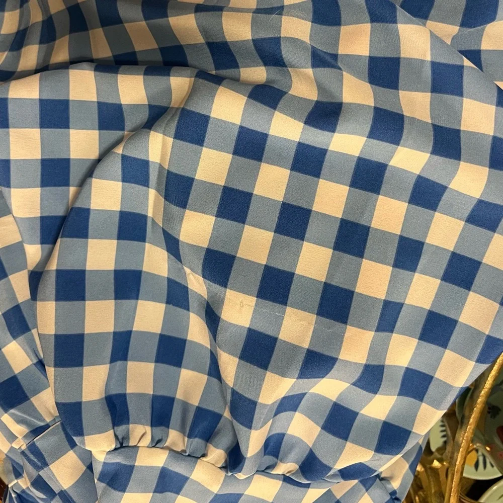 Goodnight Macaroon Blue and White Gingham Maxi Dress - Picture 7 of 7